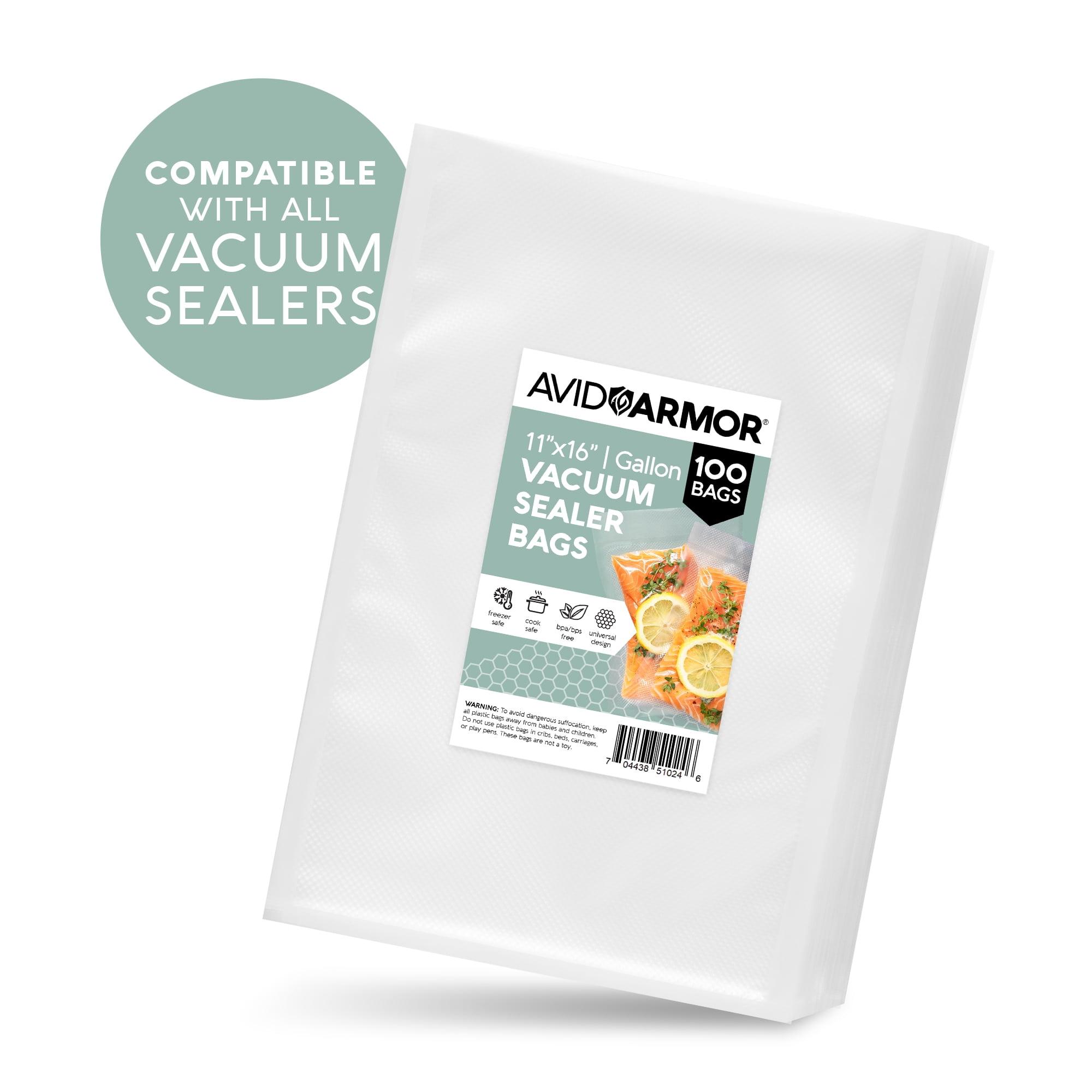 Avid Armor 11" x 16" Vacuum Sealer Bags, Gallon Vacuum Seal Bags, 100 Pack