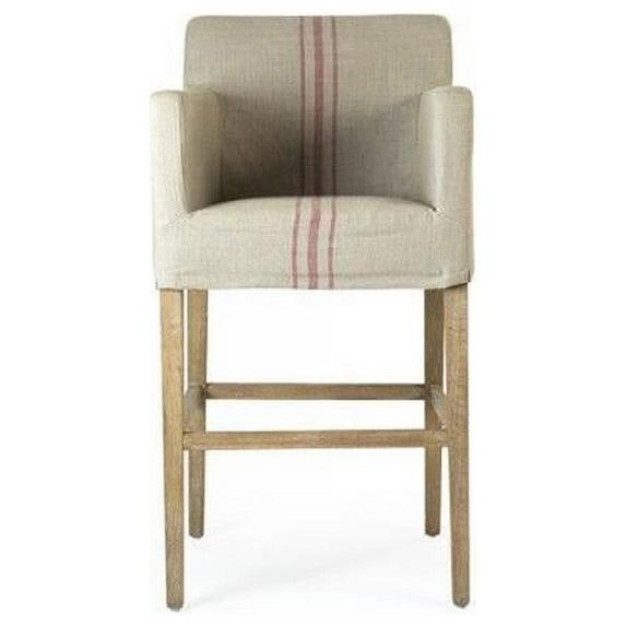 Zentique Avignon Upholstered Counter Stool with Solid Wood Frame