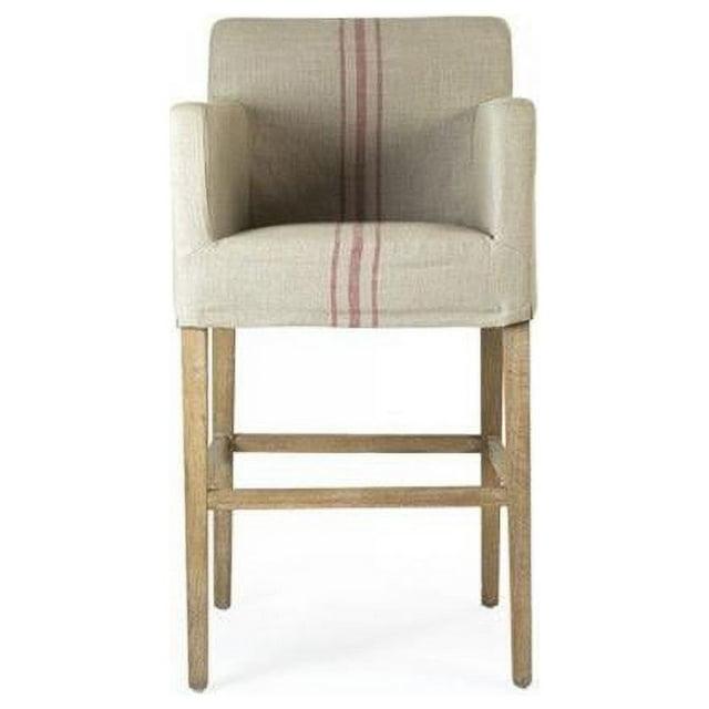 Zentique Avignon Upholstered Counter Stool with Solid Wood Frame