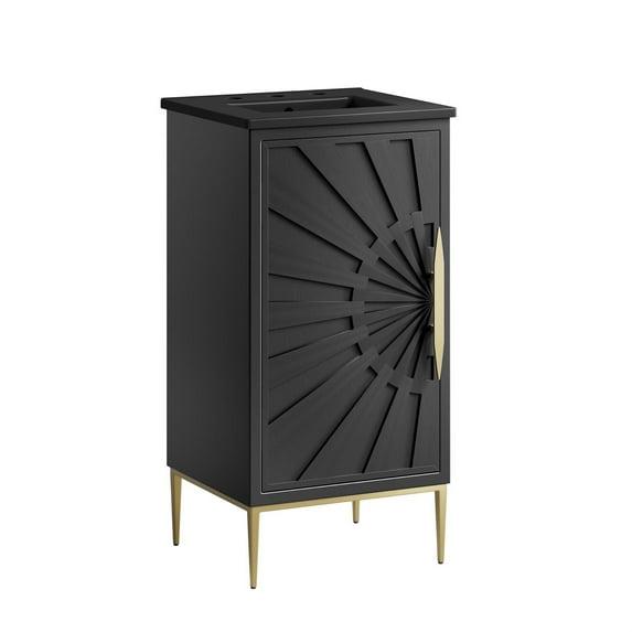 Modway Modway 16.5" Single Bathroom Vanity Base Only in Black
