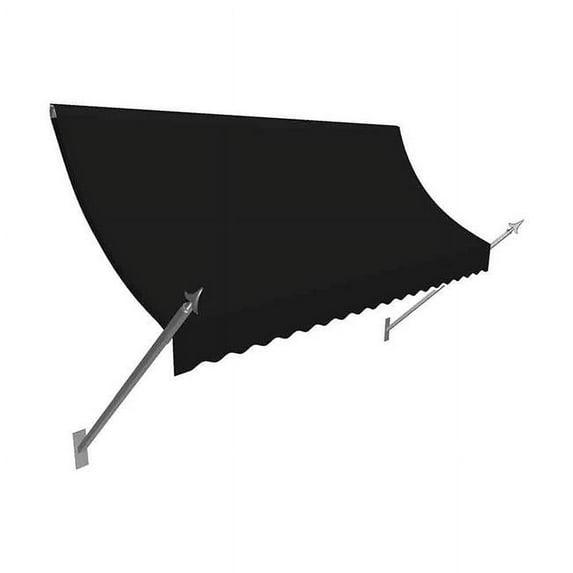 Awntech New Orleans Acrylic Fabric Fixed Awning with Iron Spear Arms