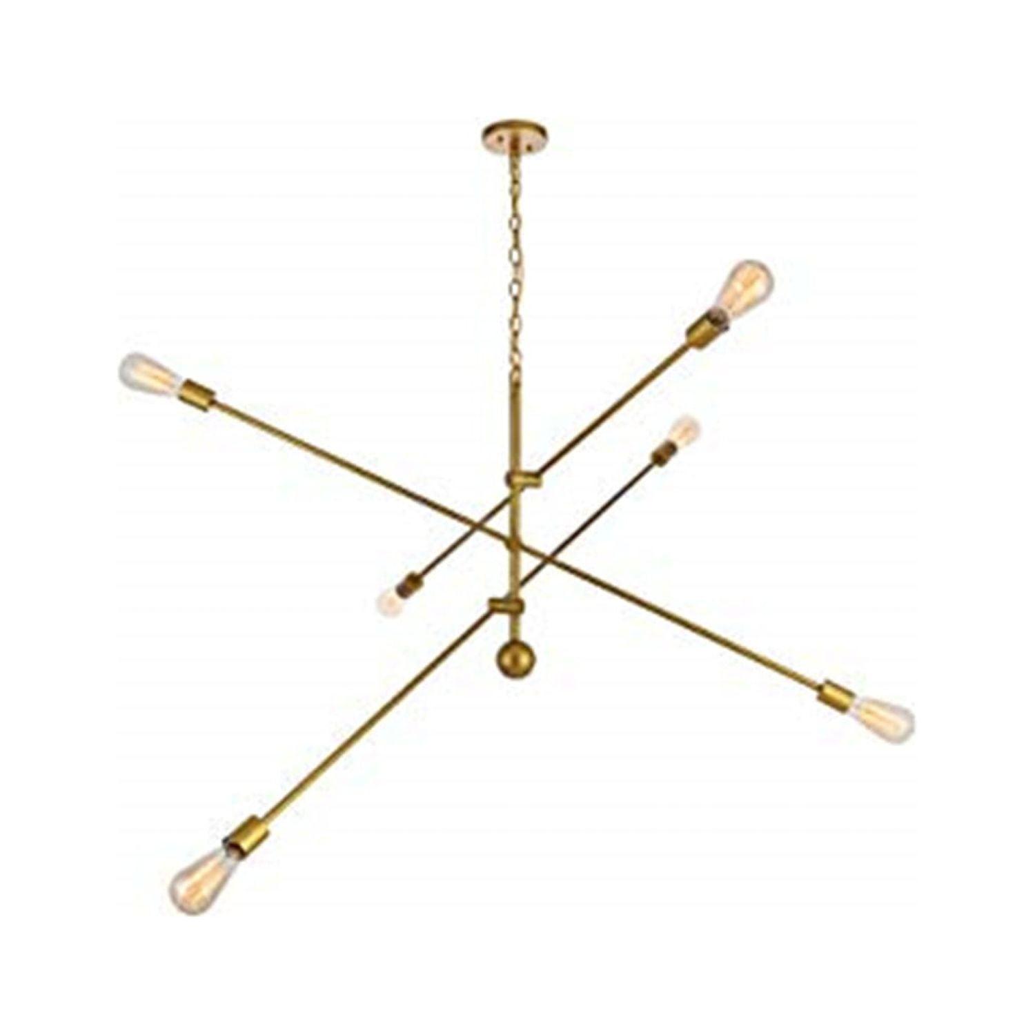 Elegant Lighting Axel 6 Lights Brass Pendant