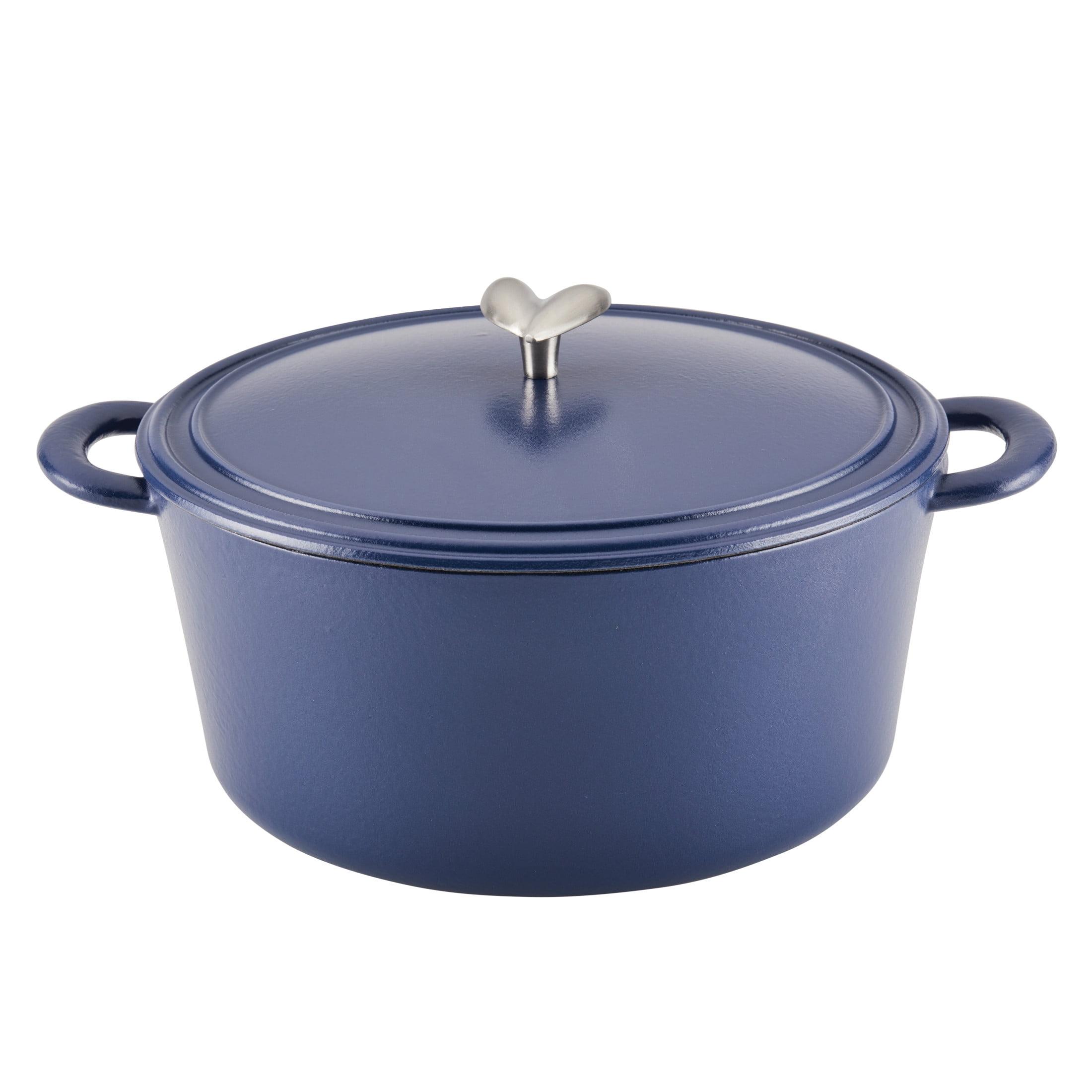 Anchor Blue 6-Quart Enameled Cast Iron Dutch Oven with Lid