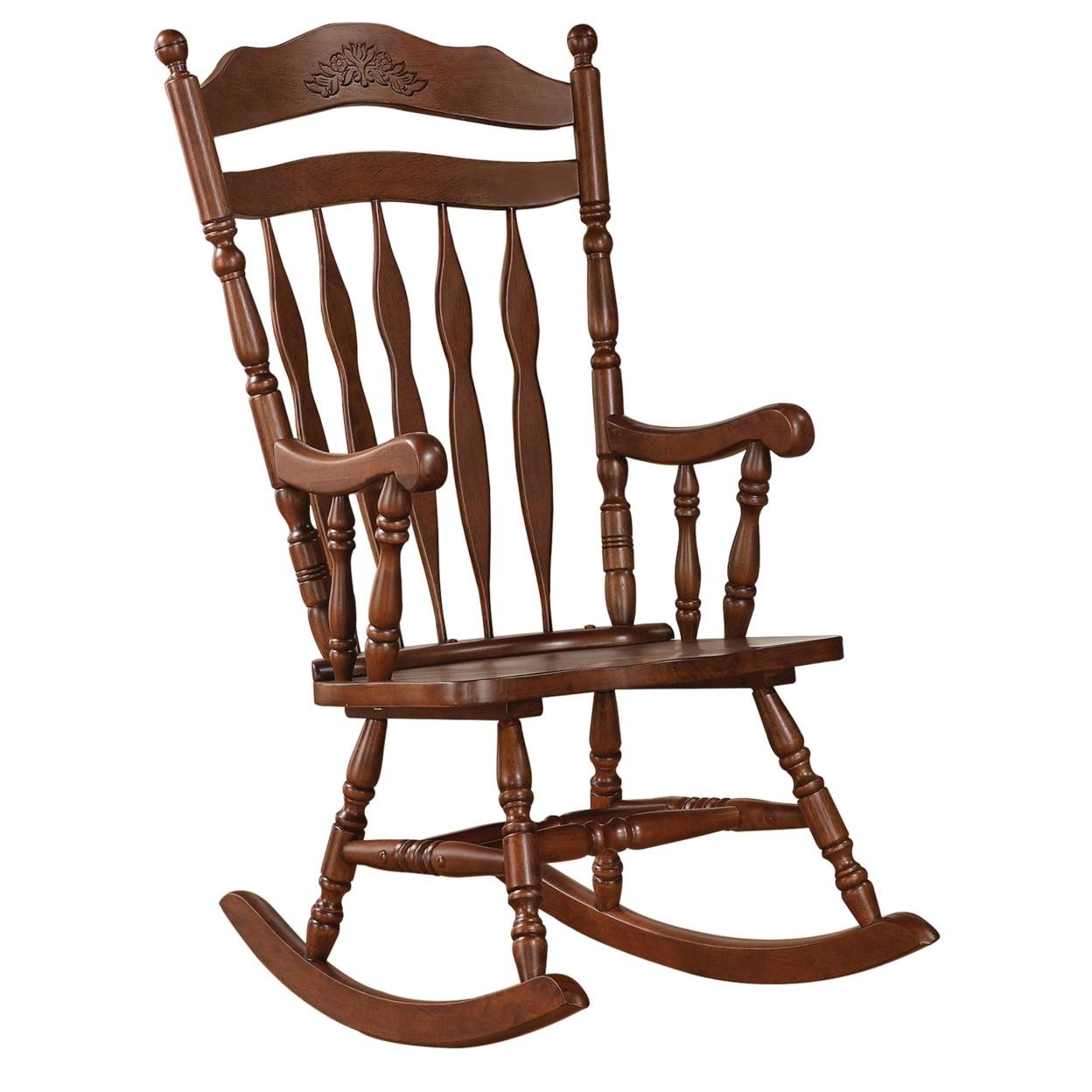 HomeStock Asian Aesthetics Rocking Chair Medium Brown