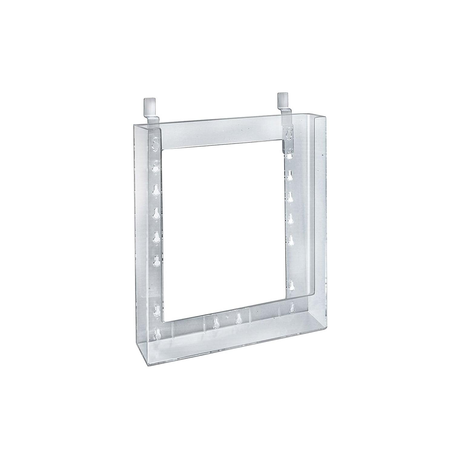 Azar Displays Slat wall Letter Brochure Holder. Inside Dimension: 9"W, 10-Pack (Set of 10)
