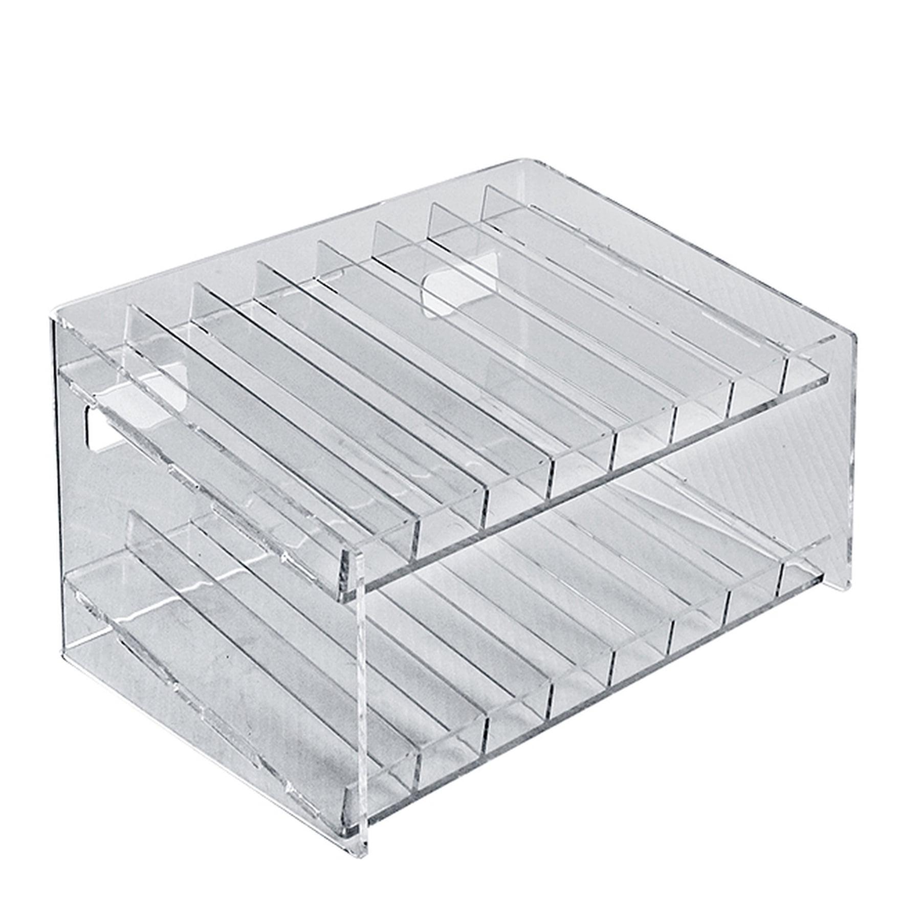 Azar Displays Two-Tier 16 Compartment Display, 8-Comp per Tier. Dimensions: 12"W x 8.5"D x 6.5"H