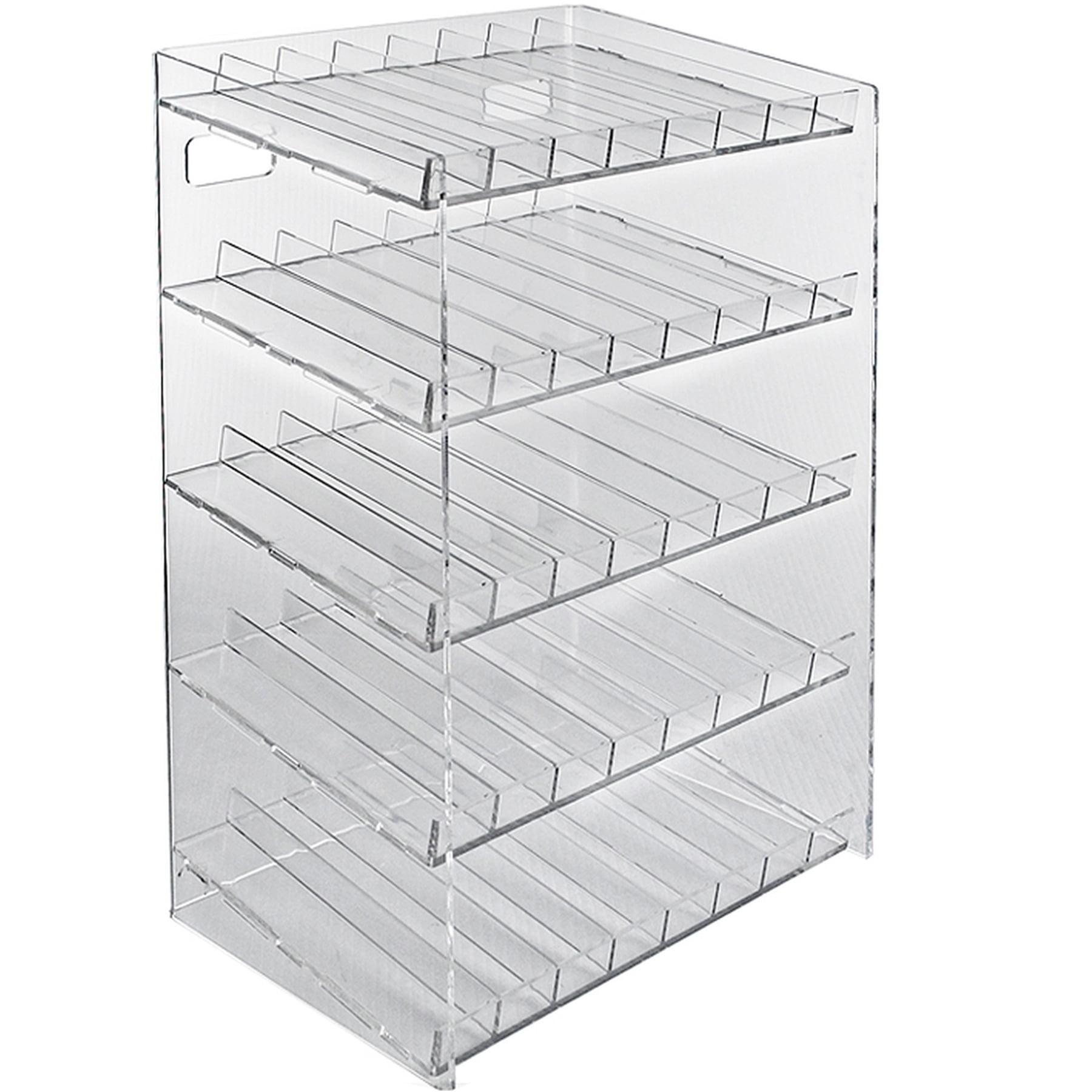 Clear Acrylic 5-Tier Stackable Cosmetic Display Rack