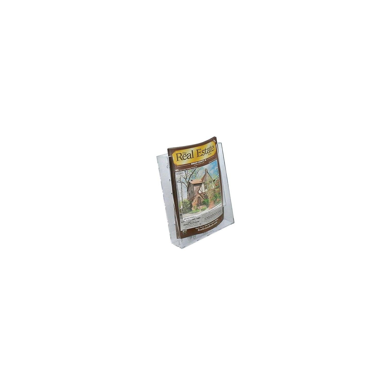 Azar Displays Modular Bifold Brochure Holder. Inside Dimension: 6.125"W, 10-Pack (Set of 10)