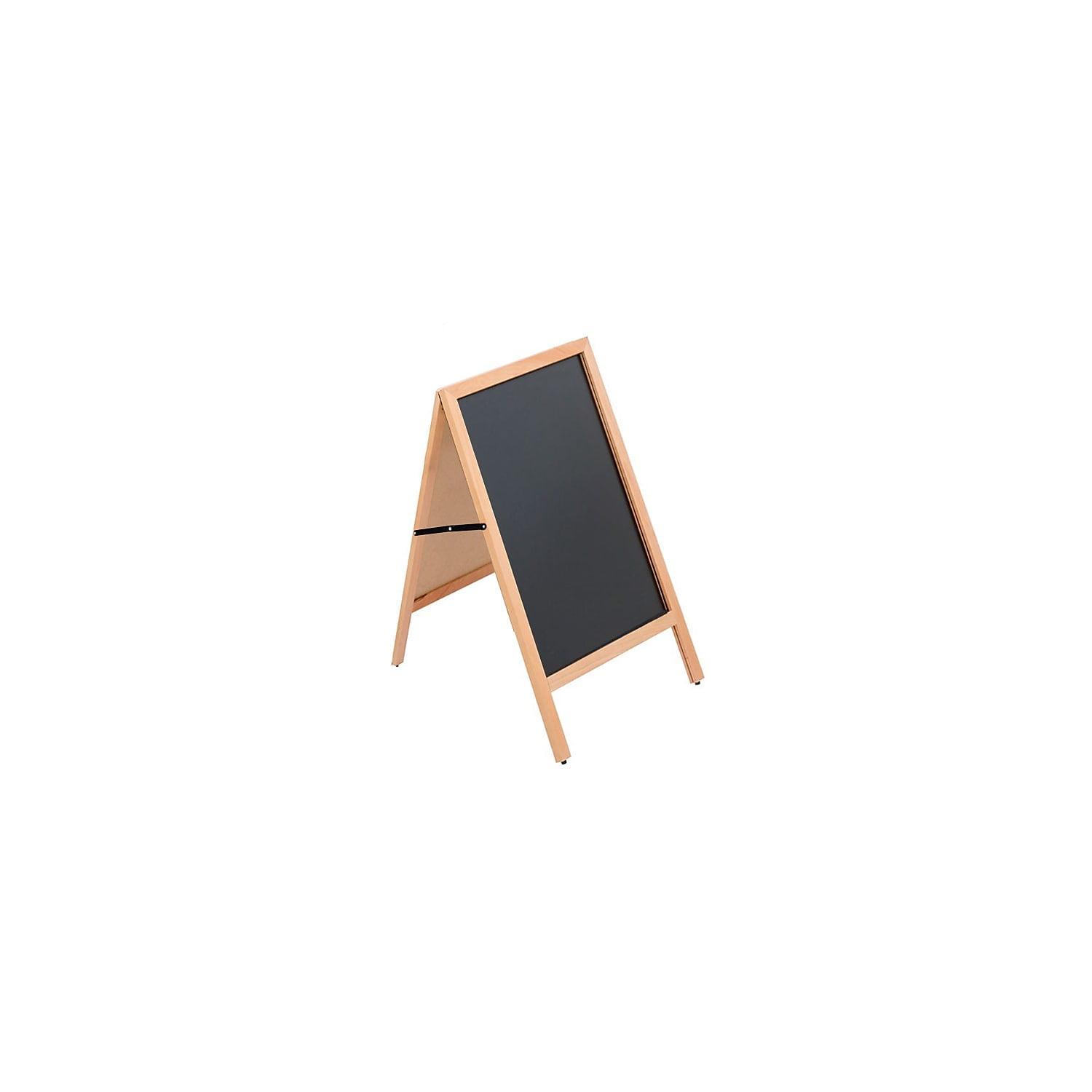 Azar Displays Double Sided A-Frame Write-On Chalkboard Sidewalk Sign, 23.5"W x 30.75"H