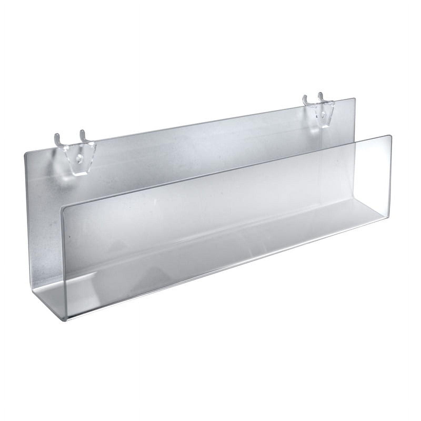 Azar Displays 16" W Acrylic Holder, 2-Pack (Set of 2)