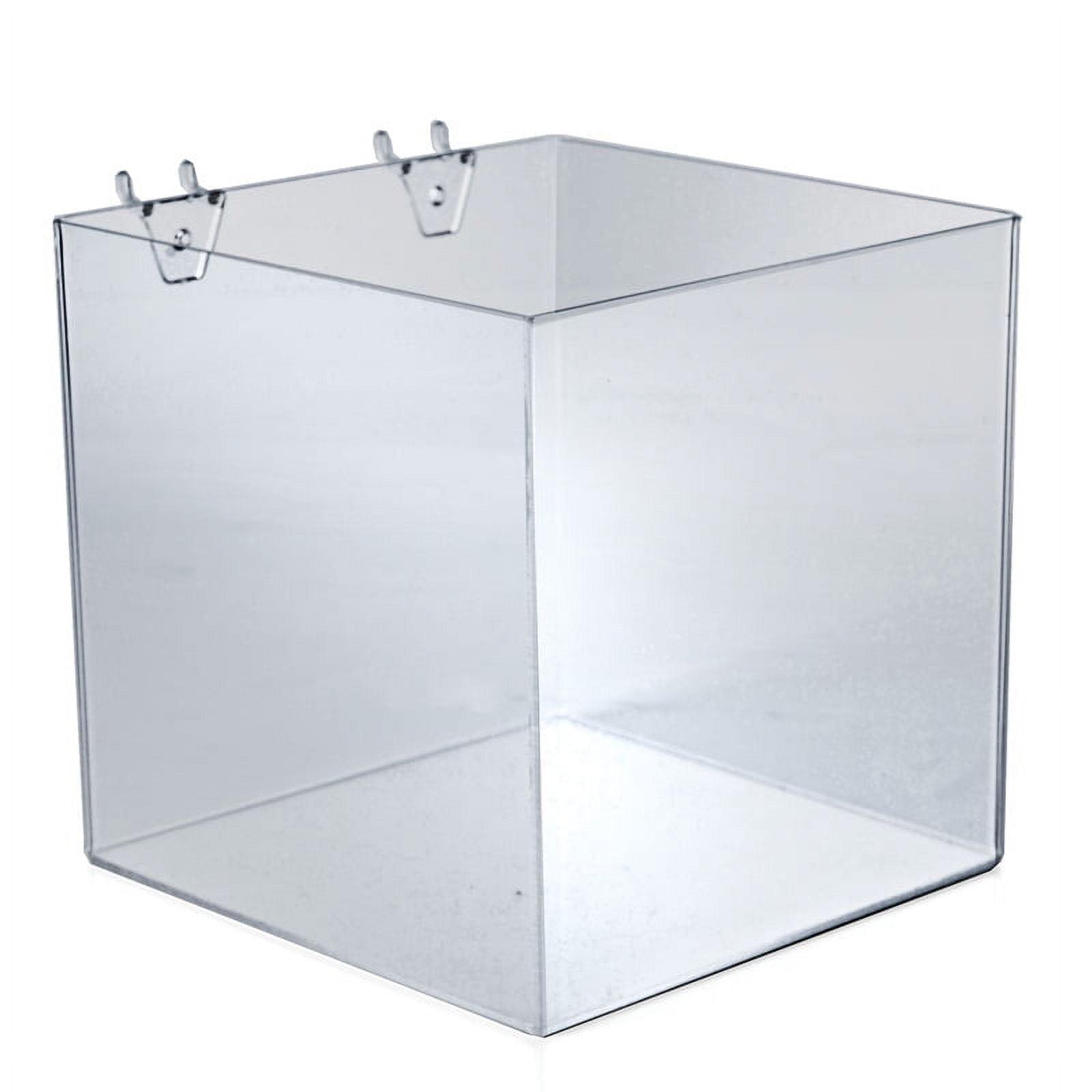 8" Cube Bin for Pegboard or Slatwall, 4-Pack