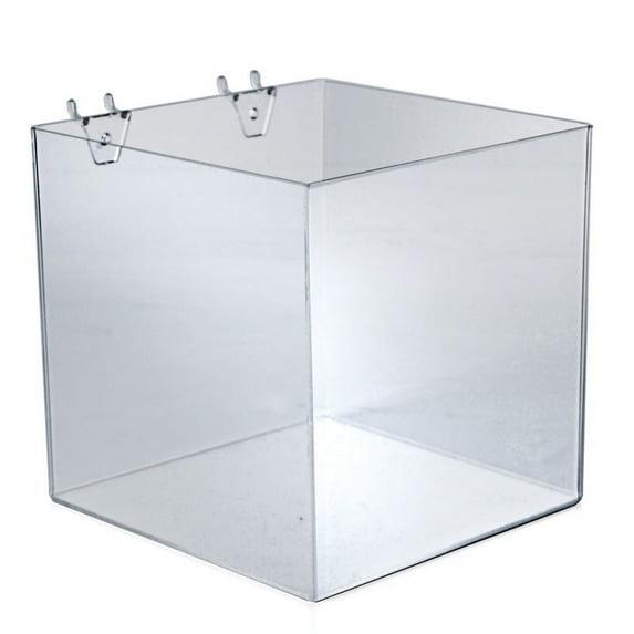 8" Cube Bin for Pegboard or Slatwall, 4-Pack