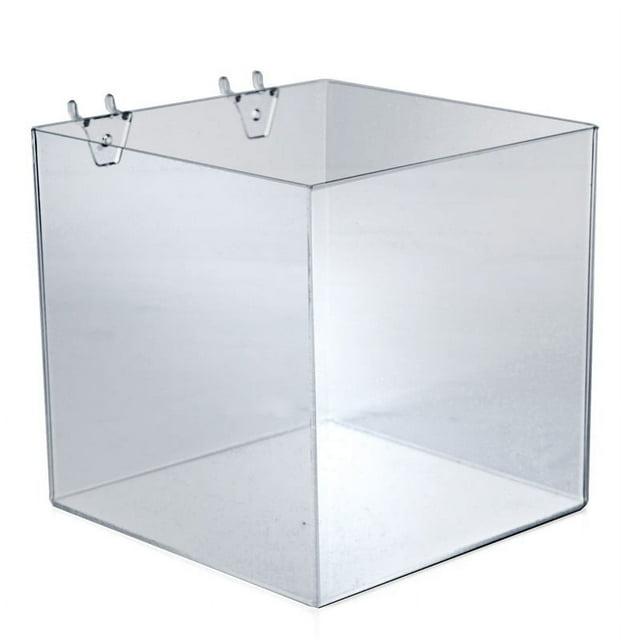 8" Cube Bin for Pegboard or Slatwall, 4-Pack