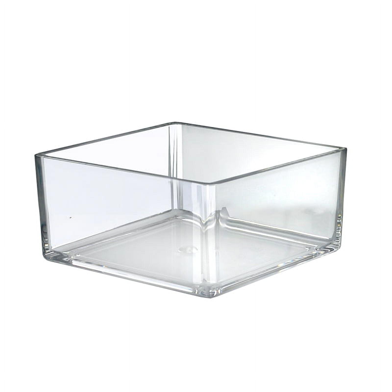Azar Displays 8" Deluxe Clear Acrylic Square Cube Bin for Counter, 4-Pack (Set of 4)
