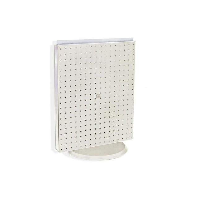 Azar Displays 700500-WHT Revolving 16"W x 20.25"H Pegboard Counter Display