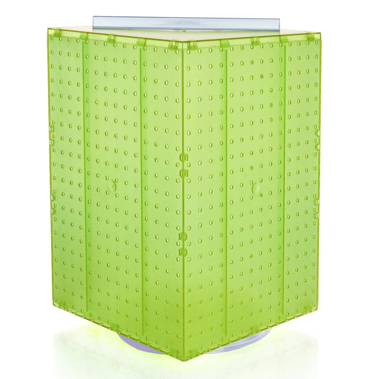 Green Revolving 14"W x 20"H Styrene Pegboard Counter Display