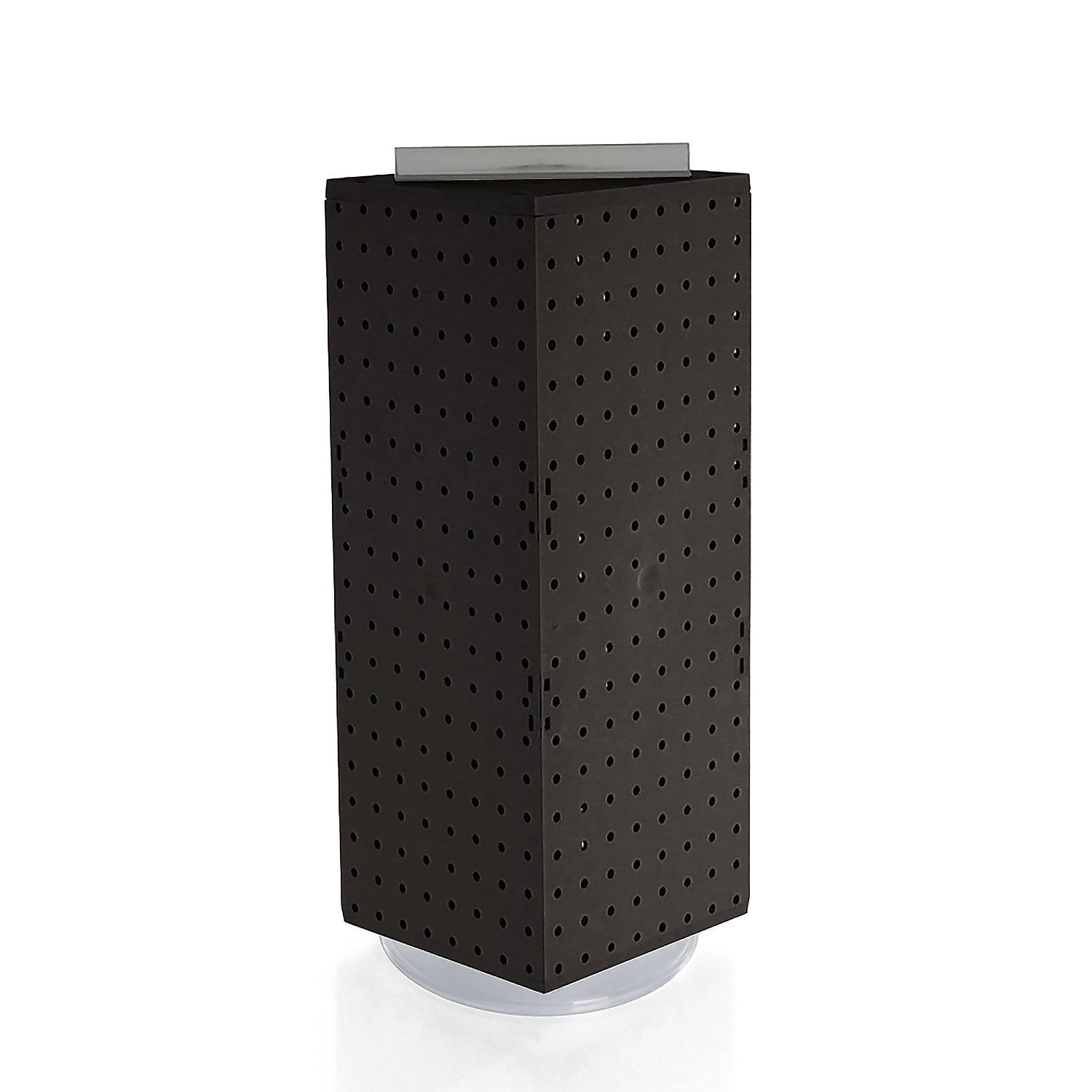 Azar Displays 703385-BLK Four-Sided Revolving 8"W x 20"H Pegboard Counter Display