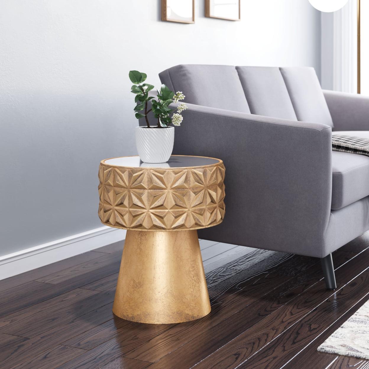 Aztec Side Table Gold