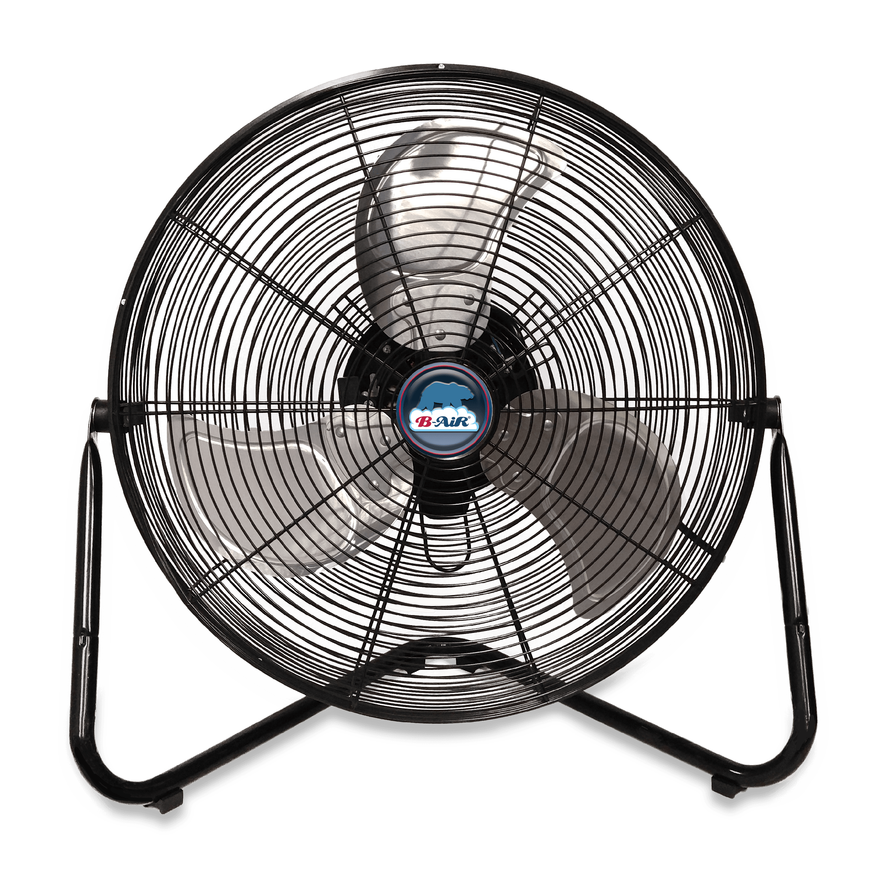 B-Air 20" High Velocity 3-Speed Floor Fan, Home and Commercial Use, 24" H, Black, FT-20X, New