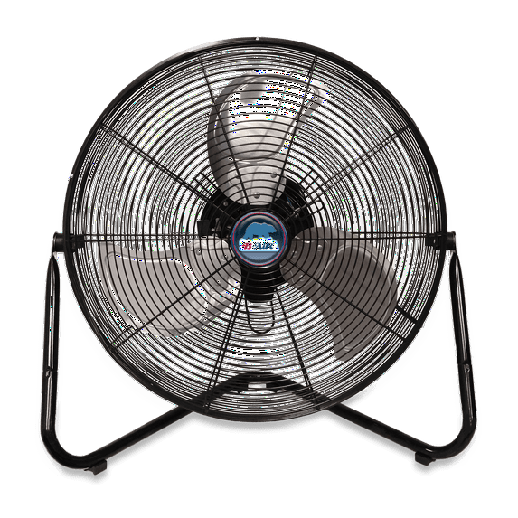 B-Air 20" High Velocity 3-Speed Floor Fan, Home and Commercial Use, 24" H, Black, FT-20X, New