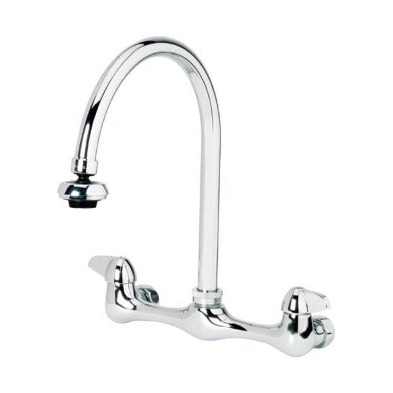 Homewerks Two Handle Chrome Wall Mount Kitchen Faucet