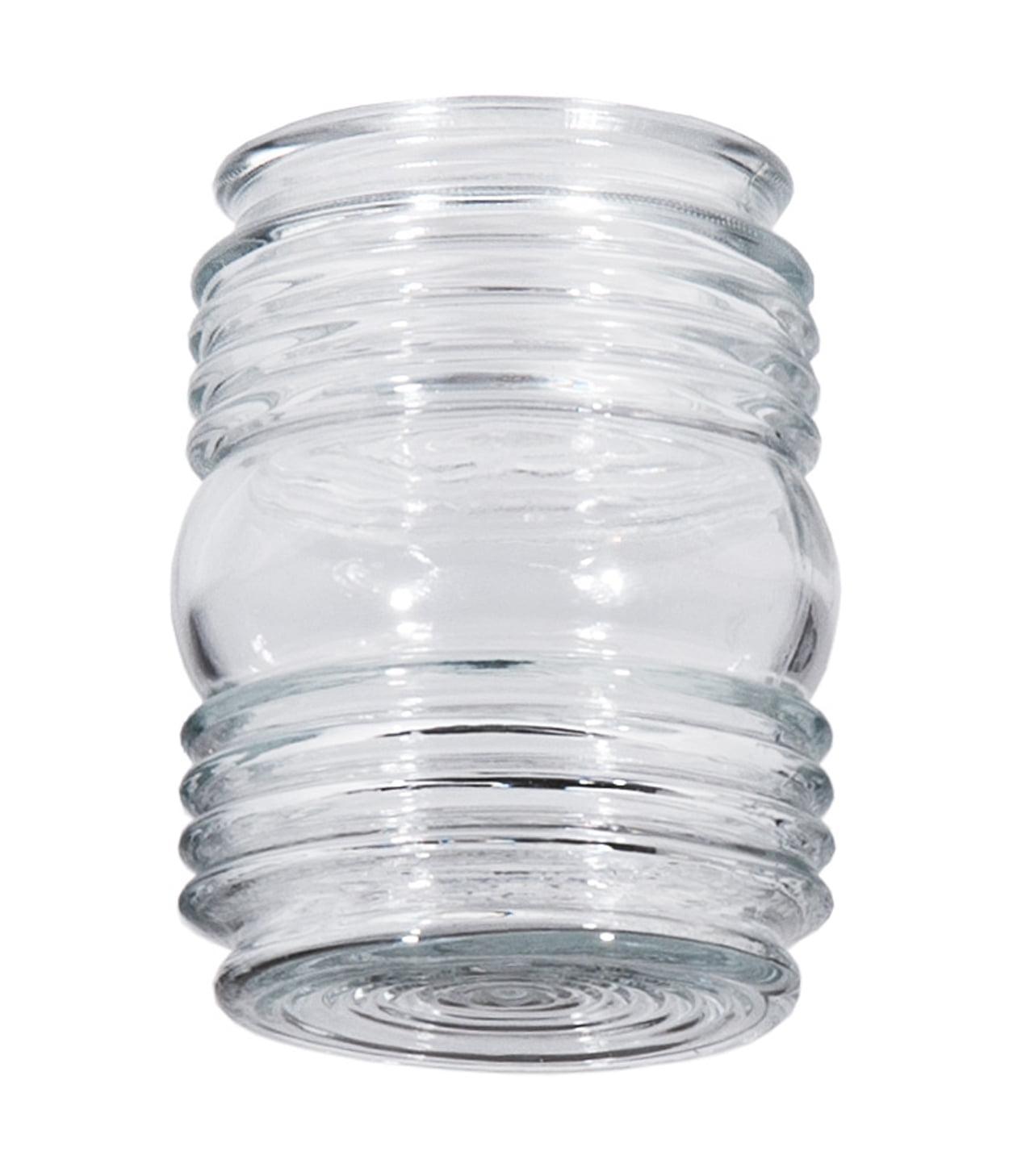 B&P Lamp® 4 1/2" Clear Retro Utility-Type Glass Shade