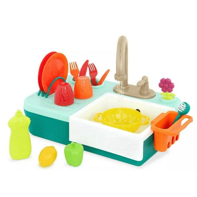 B. toys Running Water Play Sink - Splash-n-Scrub Sink - Kids Kitchen Playset