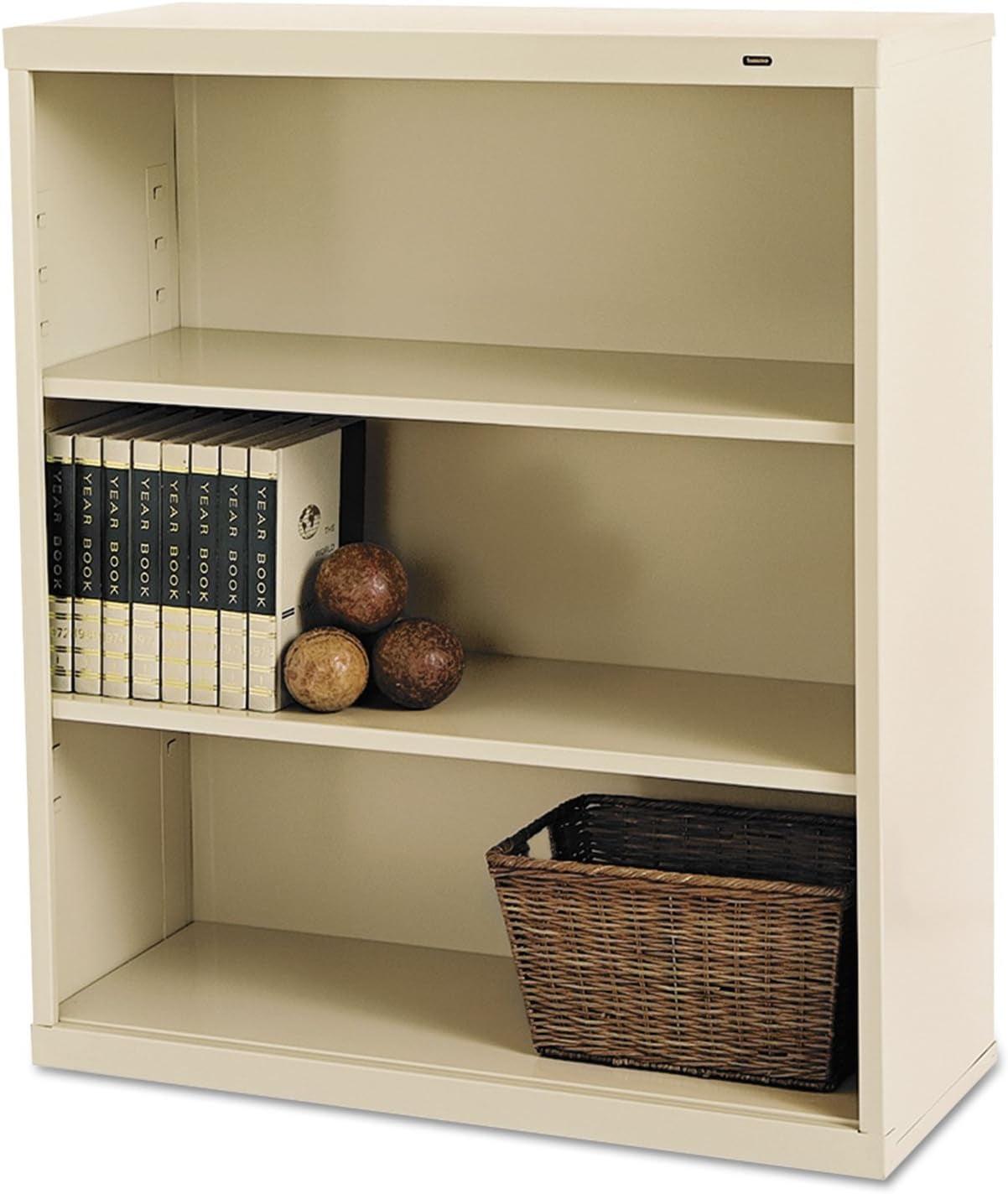 Putty Steel Adjustable 3-Shelf Welded Bookcase 34.5" x 40"