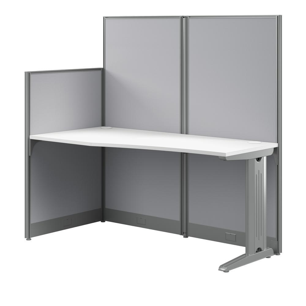 Office In An Hour L-Shaped 1 Person Cubicle with Cable Management