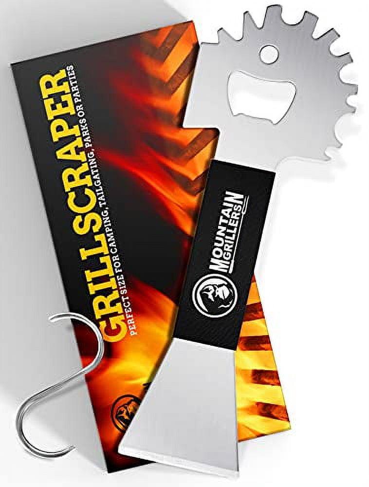 Mountain Grillers BBQ Grill Grate Scraper - Silver
