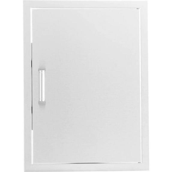 BBQGuys Signature 21-Inch Stainless Steel Reversible Single Access Door - Vertical - Contempo