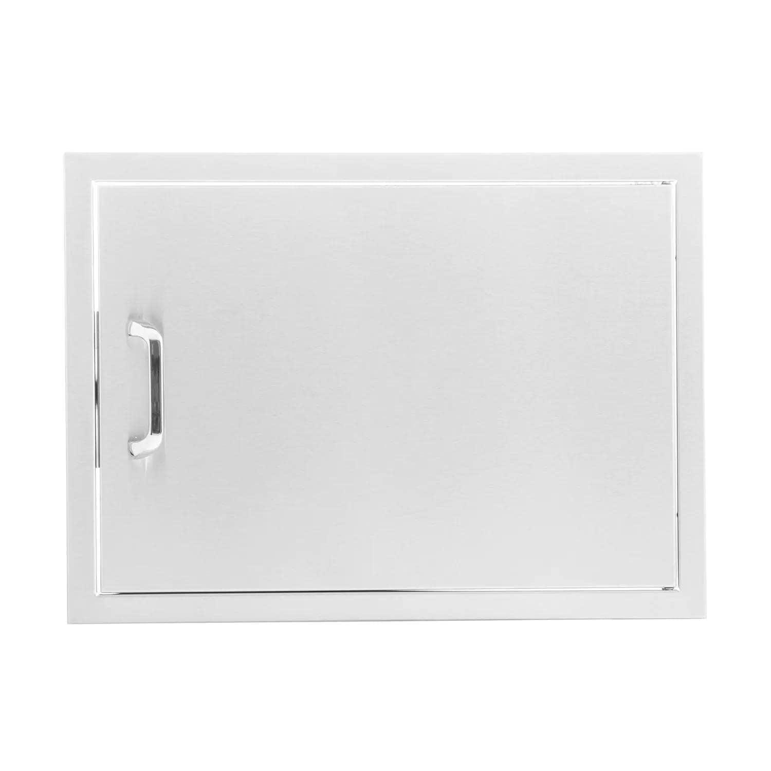 BBQGuys Signature 28-Inch Stainless Steel Reversible Single Access Door - Horizontal - Traditional