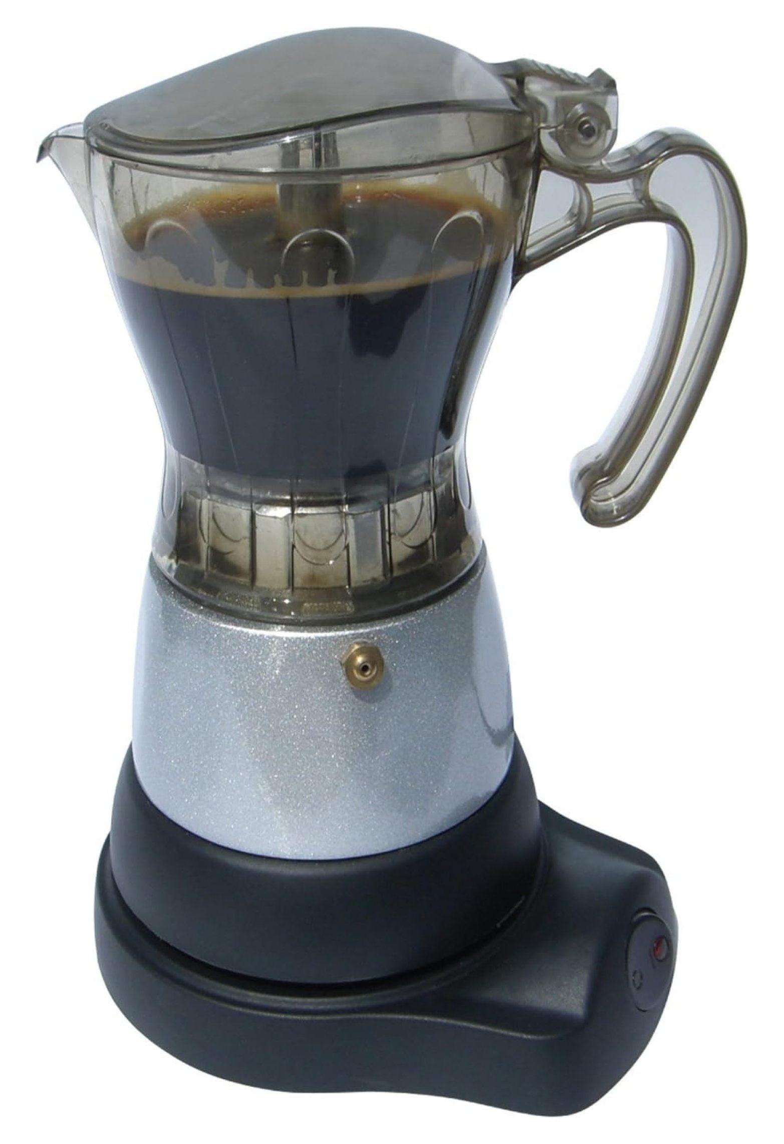 BC-90264 6-Cup Electric Coffee Maker, Clear and Silver