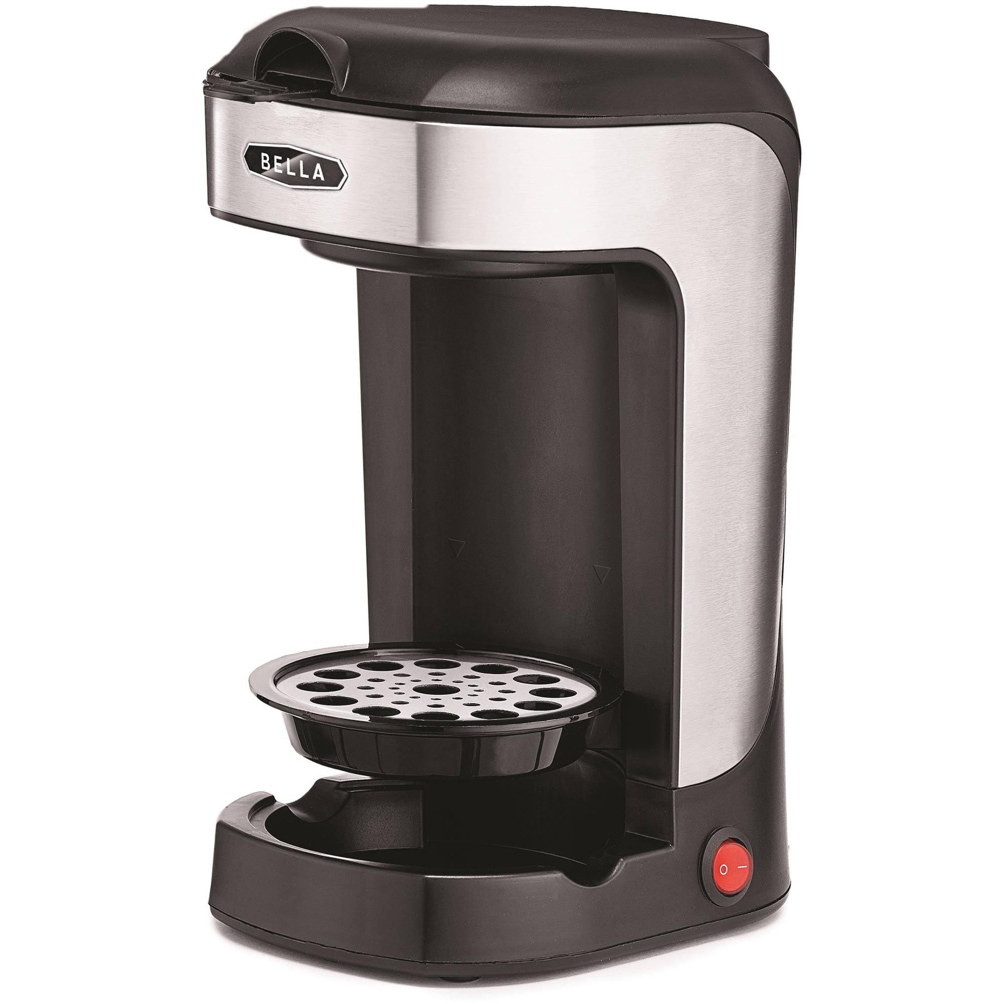 Bella Black and Stainless Steel Single Serve Coffee Maker