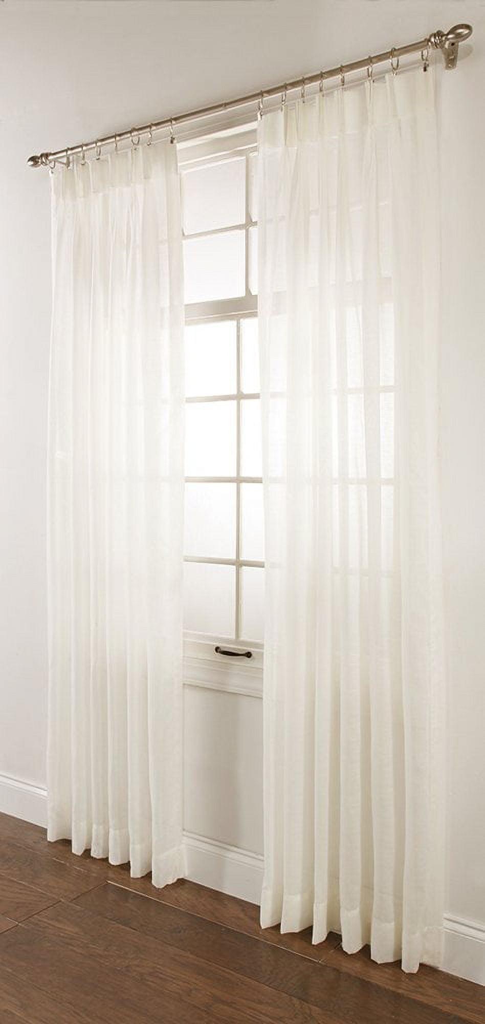 BELLE MAISON USA, LTD. SPLENDOR BATISTE PINCH PLEATED DRAPE PAIR 48” x 84”, 2 PIECES