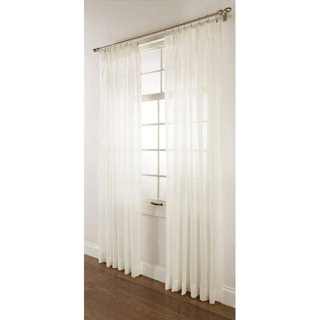 BELLE MAISON USA, LTD. SPLENDOR BATISTE PINCH PLEATED DRAPE PAIR 48” x 84”, 2 PIECES