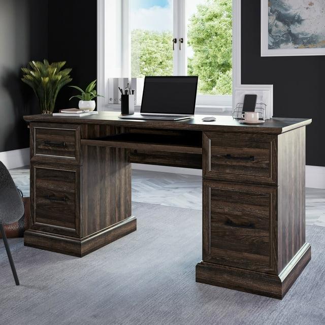 BELLEZE Modern Executive Home Office Computer Desk - Rhudi (Dark Walnut)