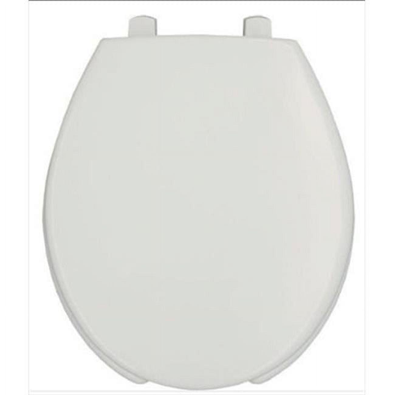 7750TDG Commercial Heavy Duty Open Front Toilet Seat, Never Loosens, ROUND, Plastic, White