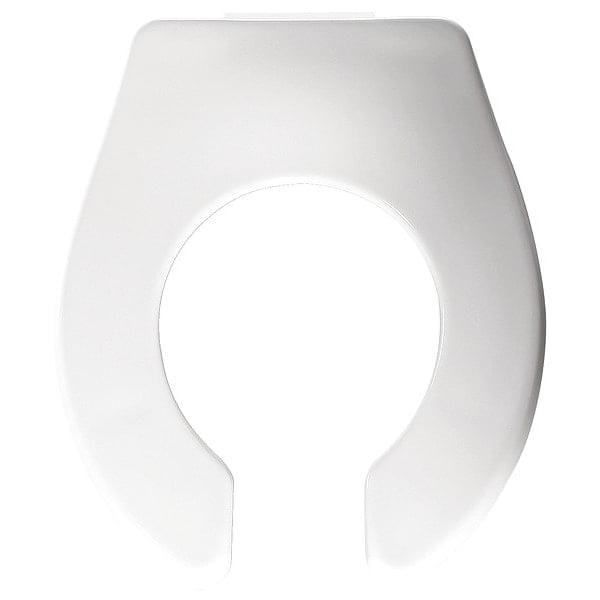 BB955CT Commercial Open Front Baby/Toddler Toilet Seat, Never Loosens, Plastic, White, Round