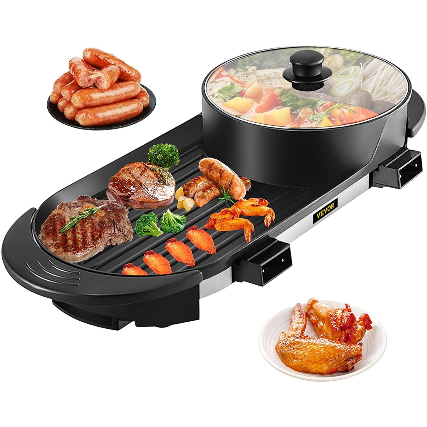 VEVOR VEVOR 2 in 1 BBQ Grill and Hot Pot with Divider