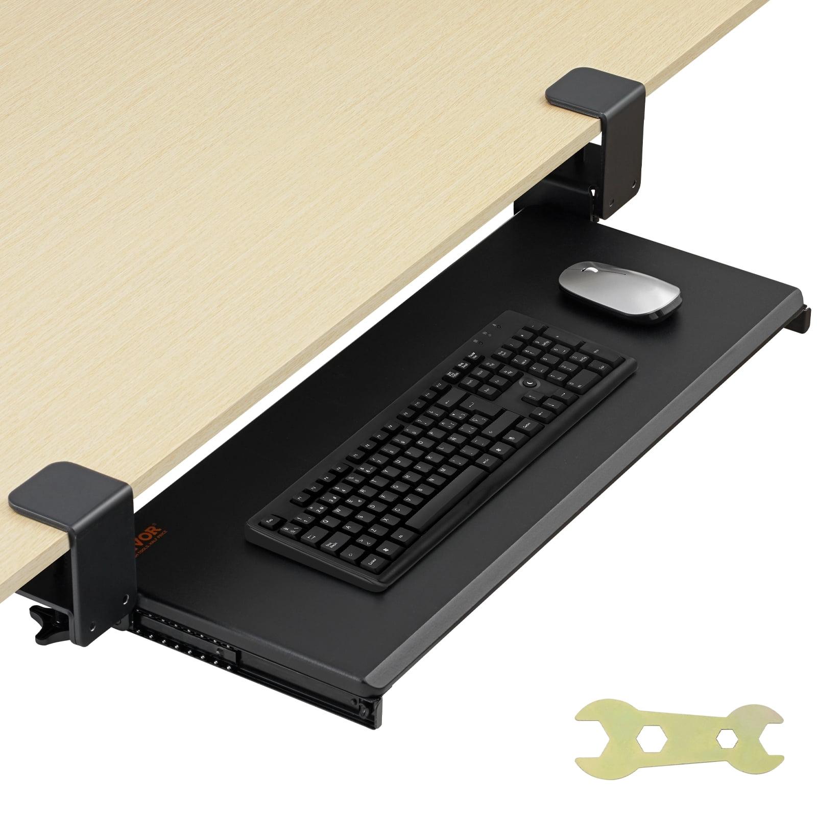 Computer Keyboard Tray Under Desk Pull-Out Keyboard and Mouse Tray