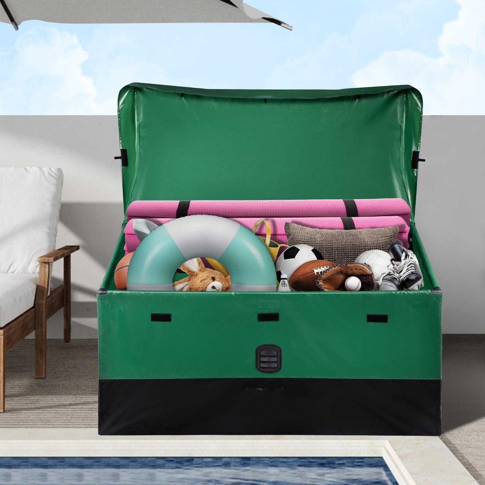 VEVOR VEVOR 48'' W 100 Gallons Water Resistant Polyethylene Plastic Deck Box in Green/Black