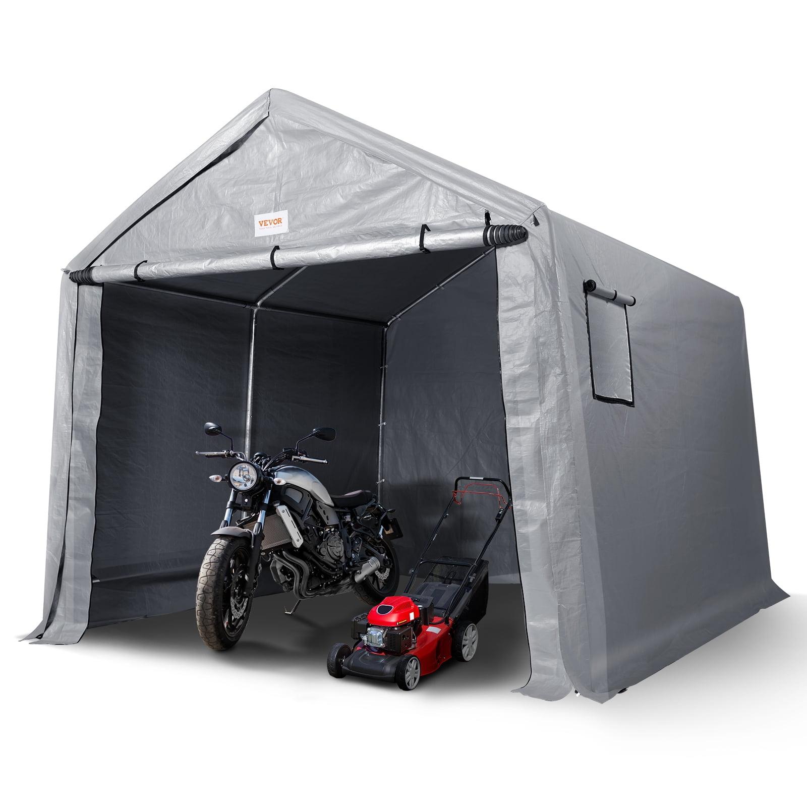 VEVOR Heavy Duty 7 ft. W x 12 ft. D Polyethylene Portable Storage Shed