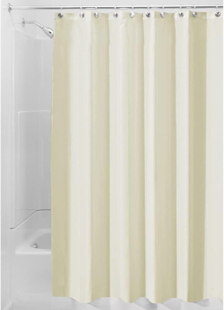 iDesign 72 in. H X 72 in. W Sand Solid Shower Curtain Liner Polyester