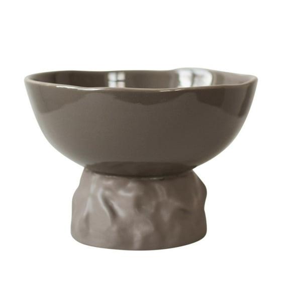 BIDK Home Matte Finish Ceramic Accent Bowl - 7.75" - Brown