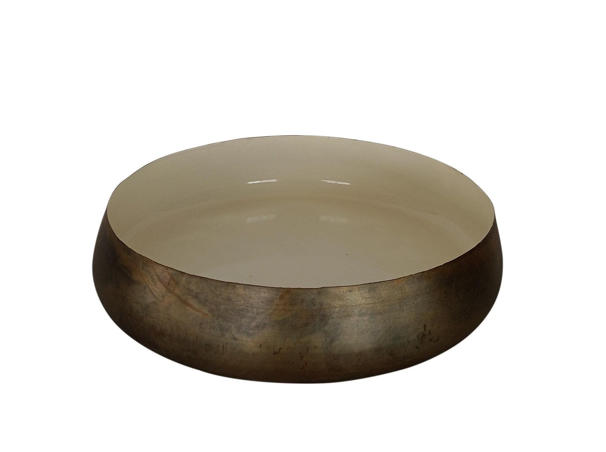 BIDK Home Round Iron Tabletop Tray - 13"