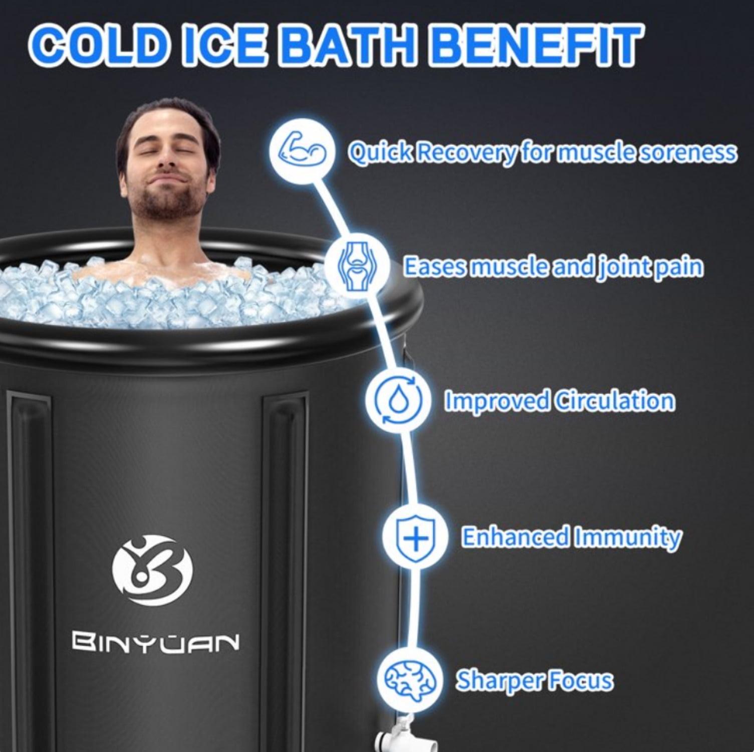 BINYUAN Large Ice Bath Tub Portable Cold Water Tub Cold Therapy Tub for Athlete Recovery