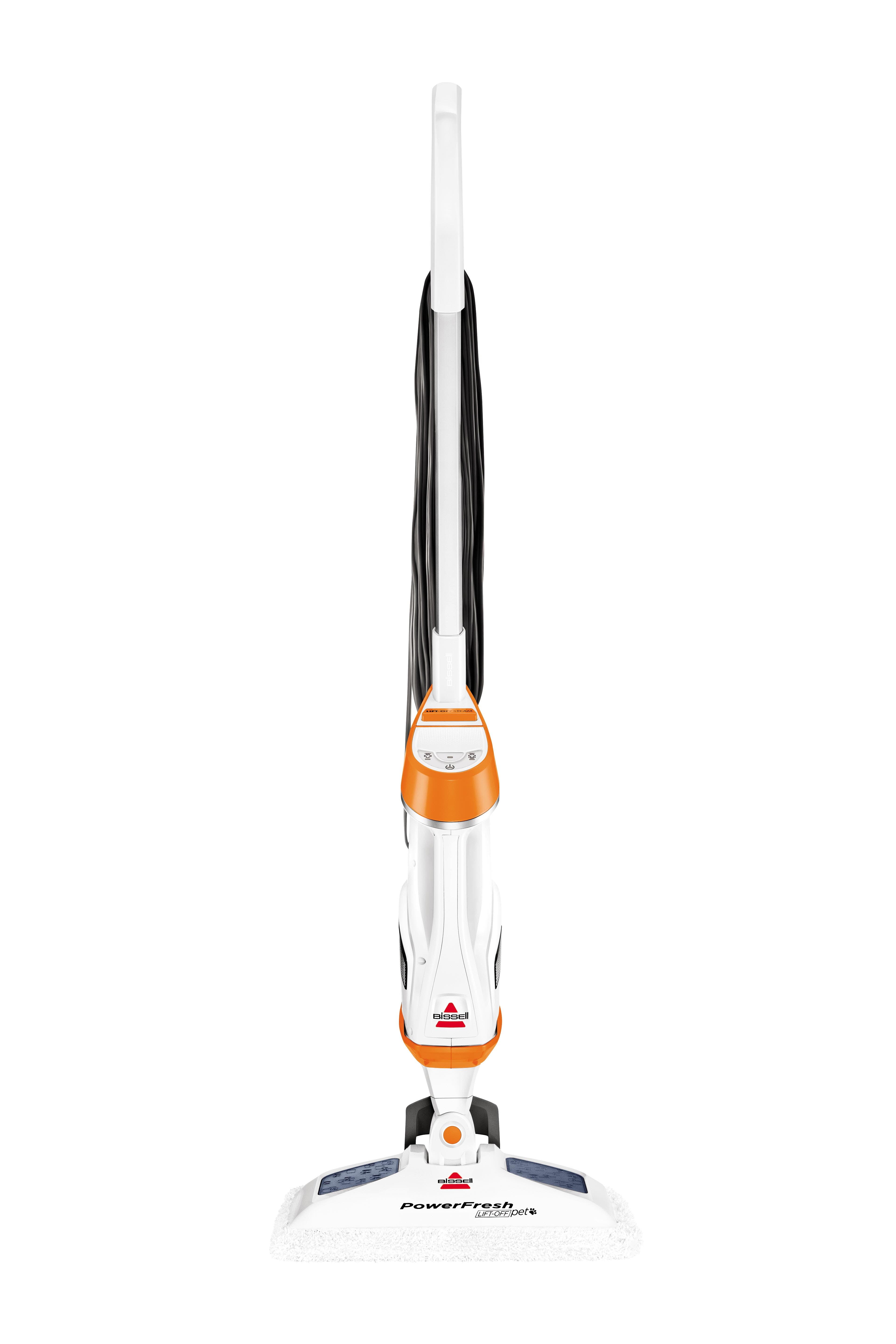 BISSELL 1544A BISSELL PowerFresh Lift-Off Pet Steam Mop, Steamer, Tile, Bathroom, Hard Wood Floor Cleaner, 1544A, Orange