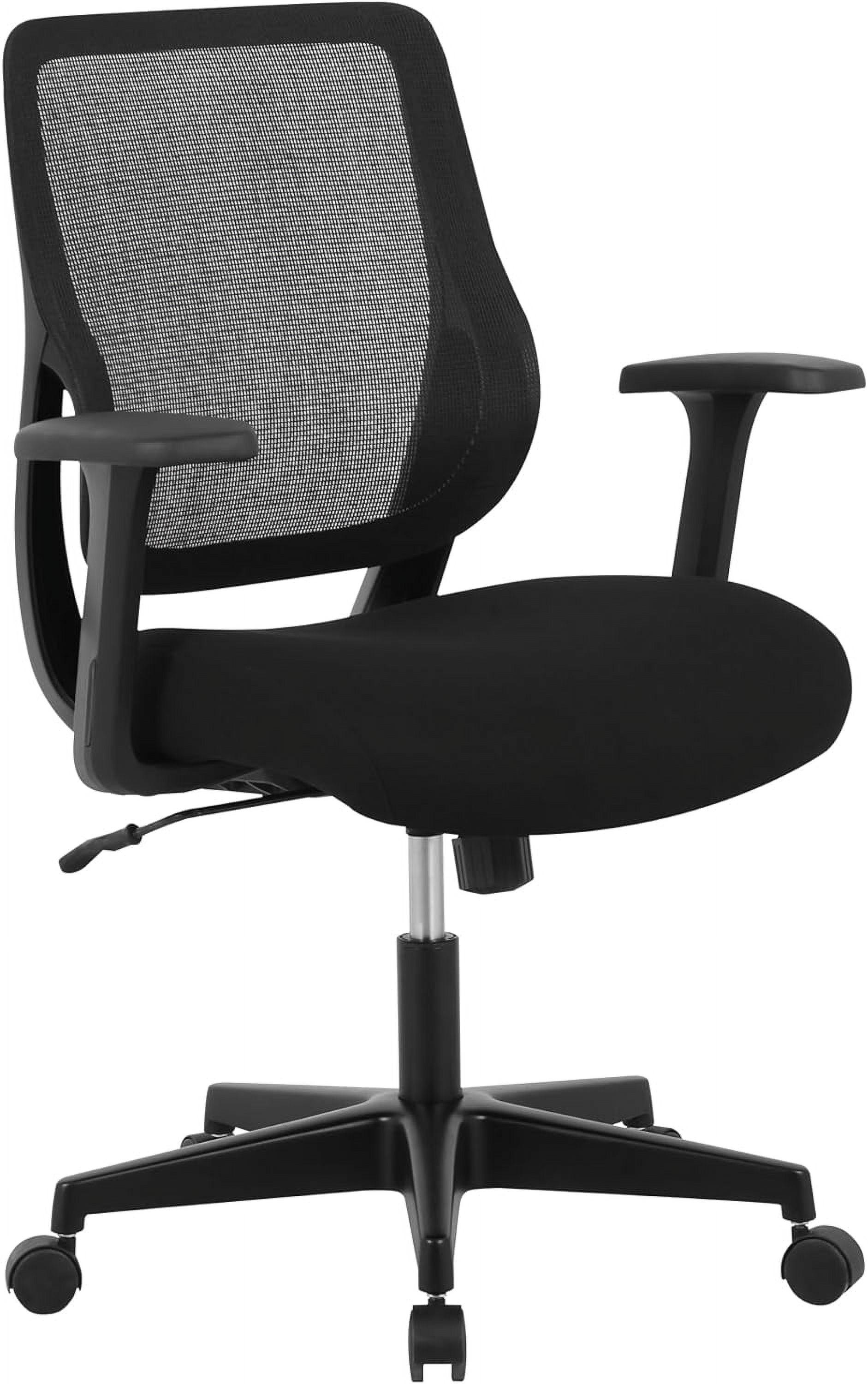 BIZFURN® Sensi Mesh/Fabric Low-Back Task Chair, Black, BIFMA Compliant
