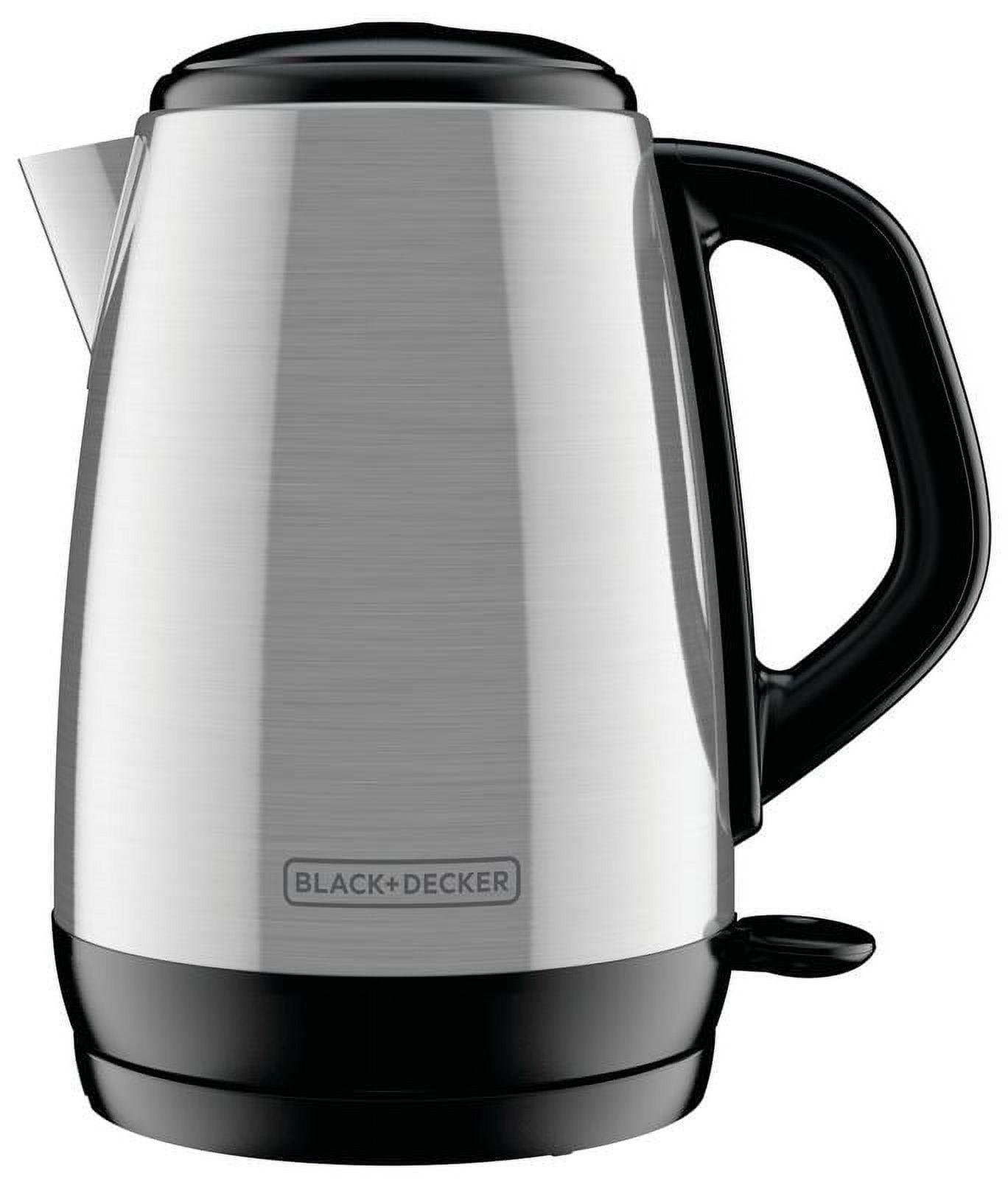 BLACK+DECKER 1.7 Liter Electric Cordless Kettle, Stainless Steel